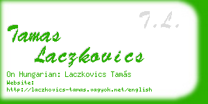 tamas laczkovics business card